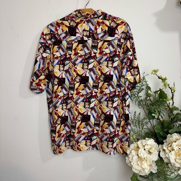 MORRO BAY Tropical Cocktail Print Button-Up Shirt | medium - Picture 4 of 8